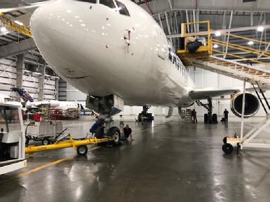 Weighing a Boeing 767, 767 weighing system, weighing a large Boeing jet, under axle weighing a Boeing 767 